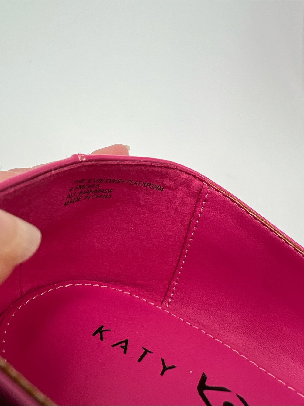 Katy Perry Evie Daisy flat shoes pink cute patent flower slip-on women new 9.5 - Picture 7 of 7